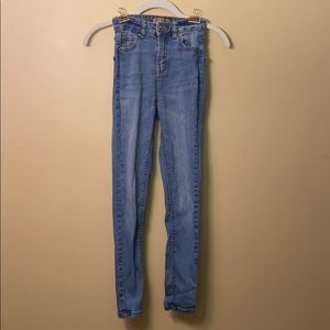 High rise skinny jeans
